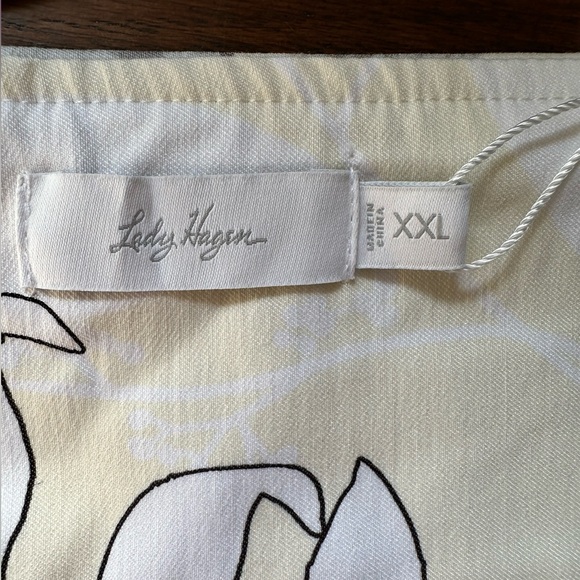 Lady Hagen Tummy Control Skort - Linear Botanical Cream - Sz XXL - Waist 20” NWT - Picture 4 of 5